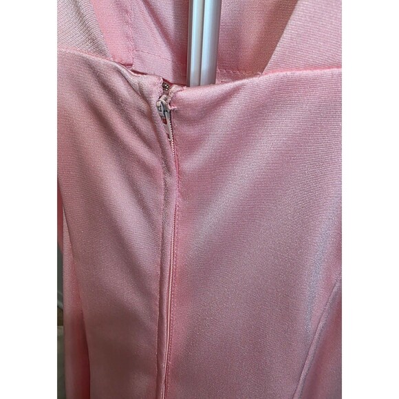 Vintage 1970s Pink Rayon w/ Lace Nightgown & Bed Jacket Set Vintage Sleepwear - Picture 6 of 10